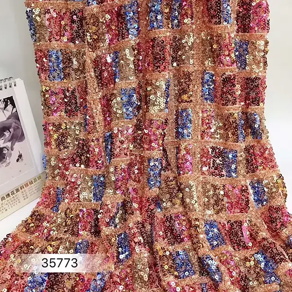 Custom Luxury Heavy Made Embroidery Tulle Beads Lace Mesh Beaded Fabric Custom Luxury Heavy Made Embroidery Tulle Beads Lace Mesh Beaded Fabric