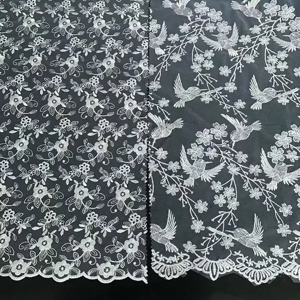টিউলে ফ্যাব্রিক এমব্রয়ডারি লেইস ফ্যাব্রিক